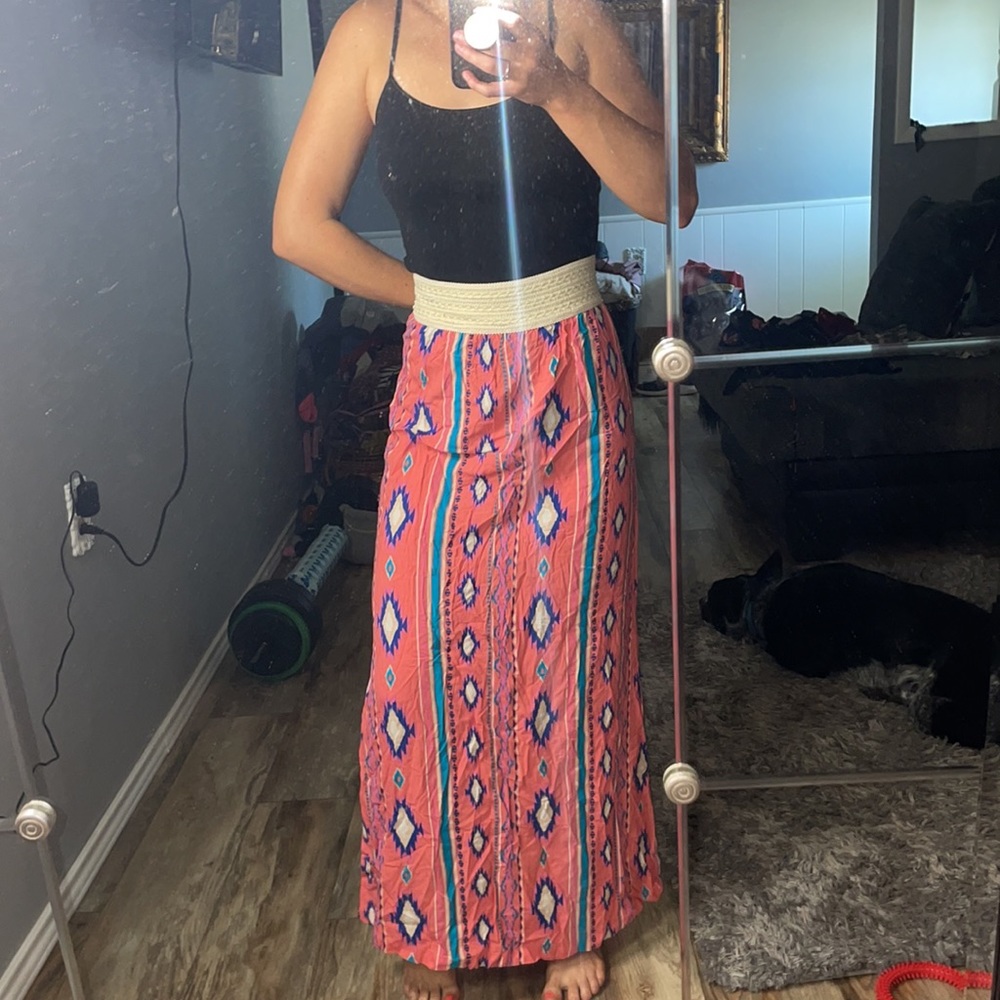 Maxi skirt with slits - Picture 2 of 9